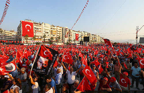 İzmir’de Demokrasi ve Cumhuriyet Mitingi