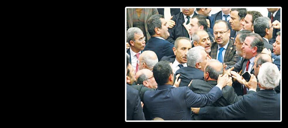 Meclis’te AKP-HDP arasında tekmeli yumruklu kavga 